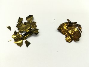 P3HT homopolymer (left side) and P3HT-b-PEO diblock colpolymer (right side). The dark color and the metallic shine is typical for P3HT. P3HT homopolymer (left side) and P3HT-b-PEO diblock colpolymer (right side). The dark color and the metallic shine is typical for P3HT.